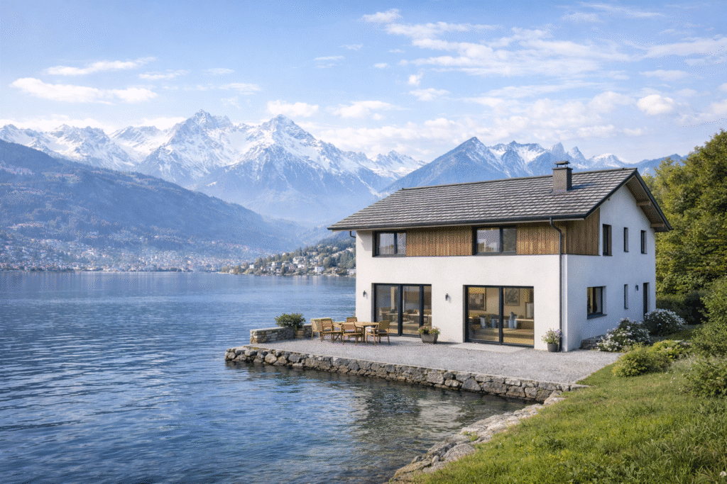 house at the lake