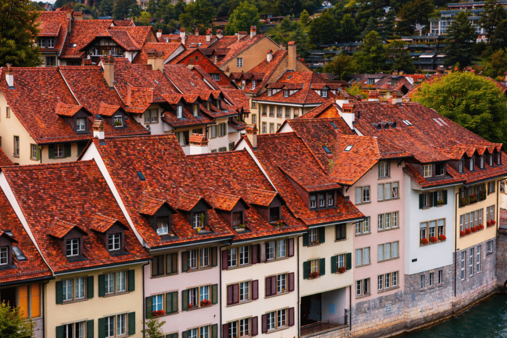 Typical 4.5-room apartment building in Zurich-Oerlikon for Rent vs Buy comparison