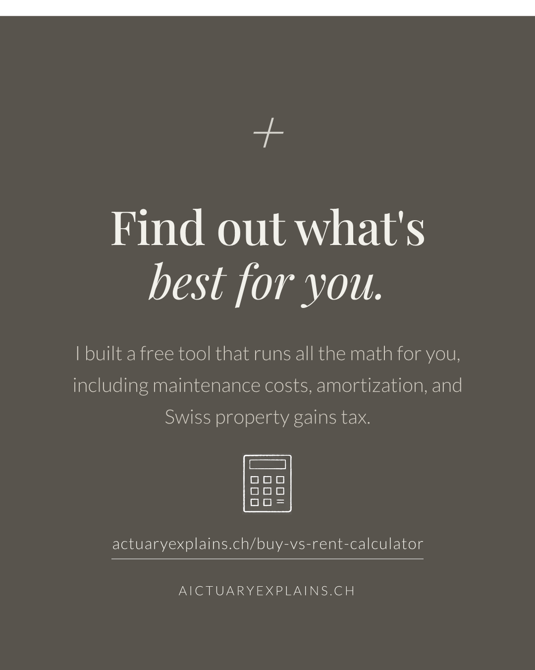 Buy vs Rent in Switzerland